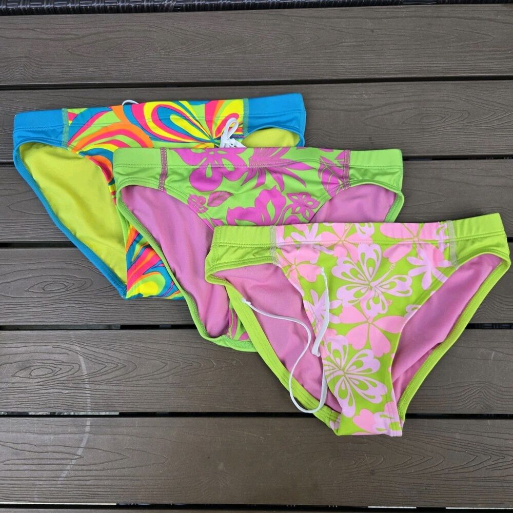 The Finals Women's Bright Floral Workout Bikini Bottom Bundle Sz M New No Tag